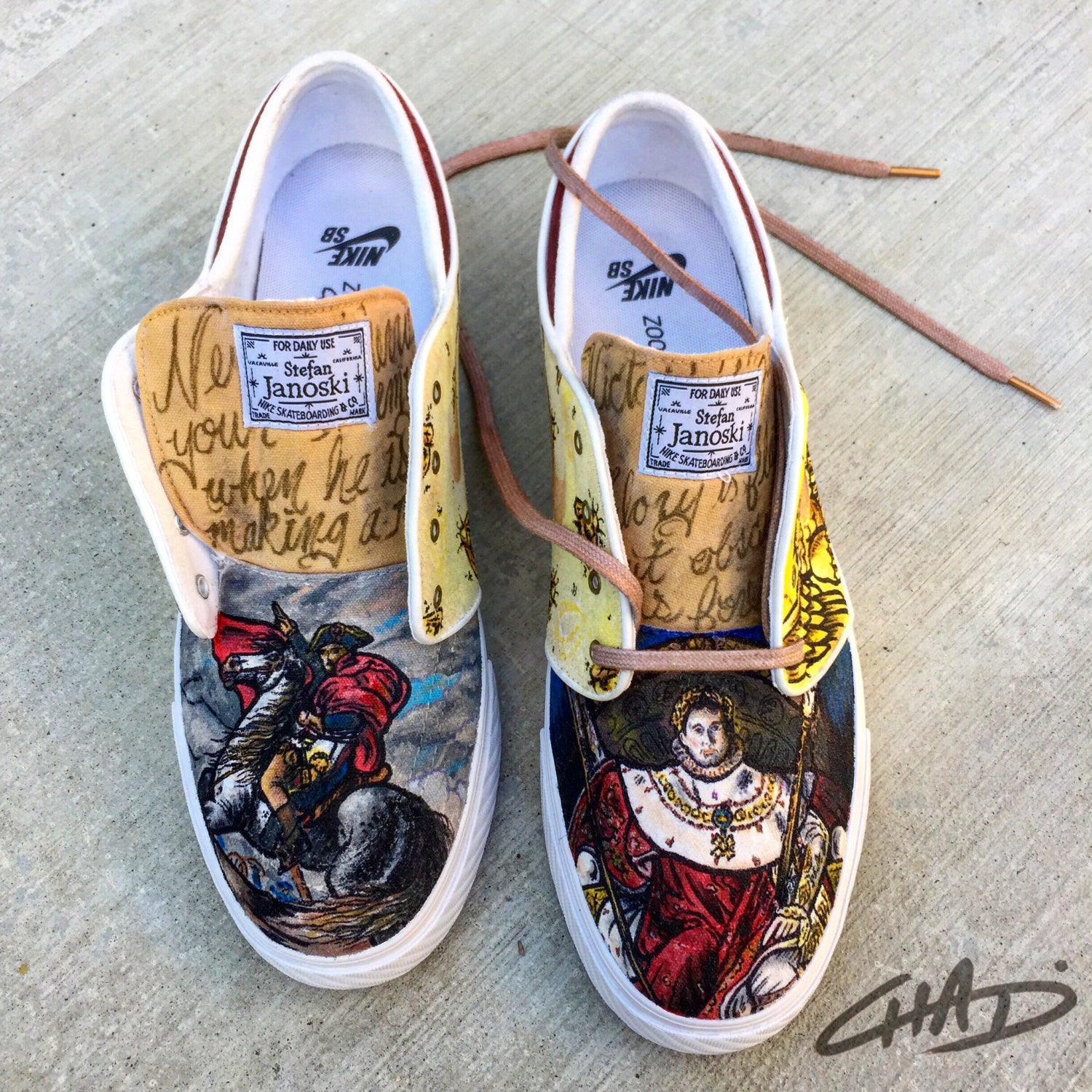 kust verkiezen nederlaag Napoleon - Custom hand painted Nike SB Janoski Shoes – chadcantcolor