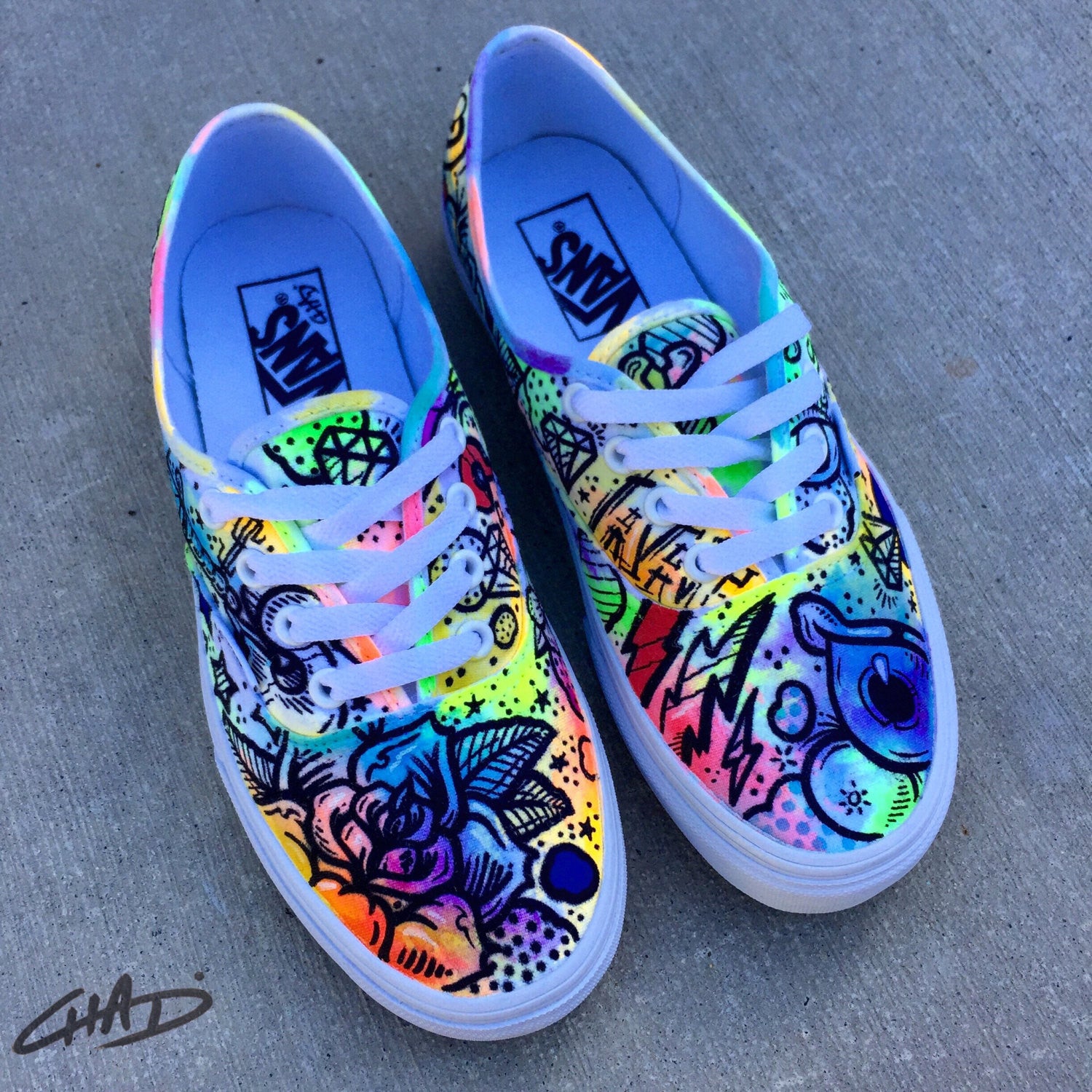 cool painted vans