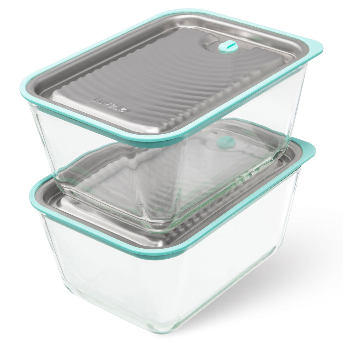 LUVELE GLASS MEAL PREP CONTAINER  4 PIECE VACUUM FOOD CONTAINER SET -  Luvele US
