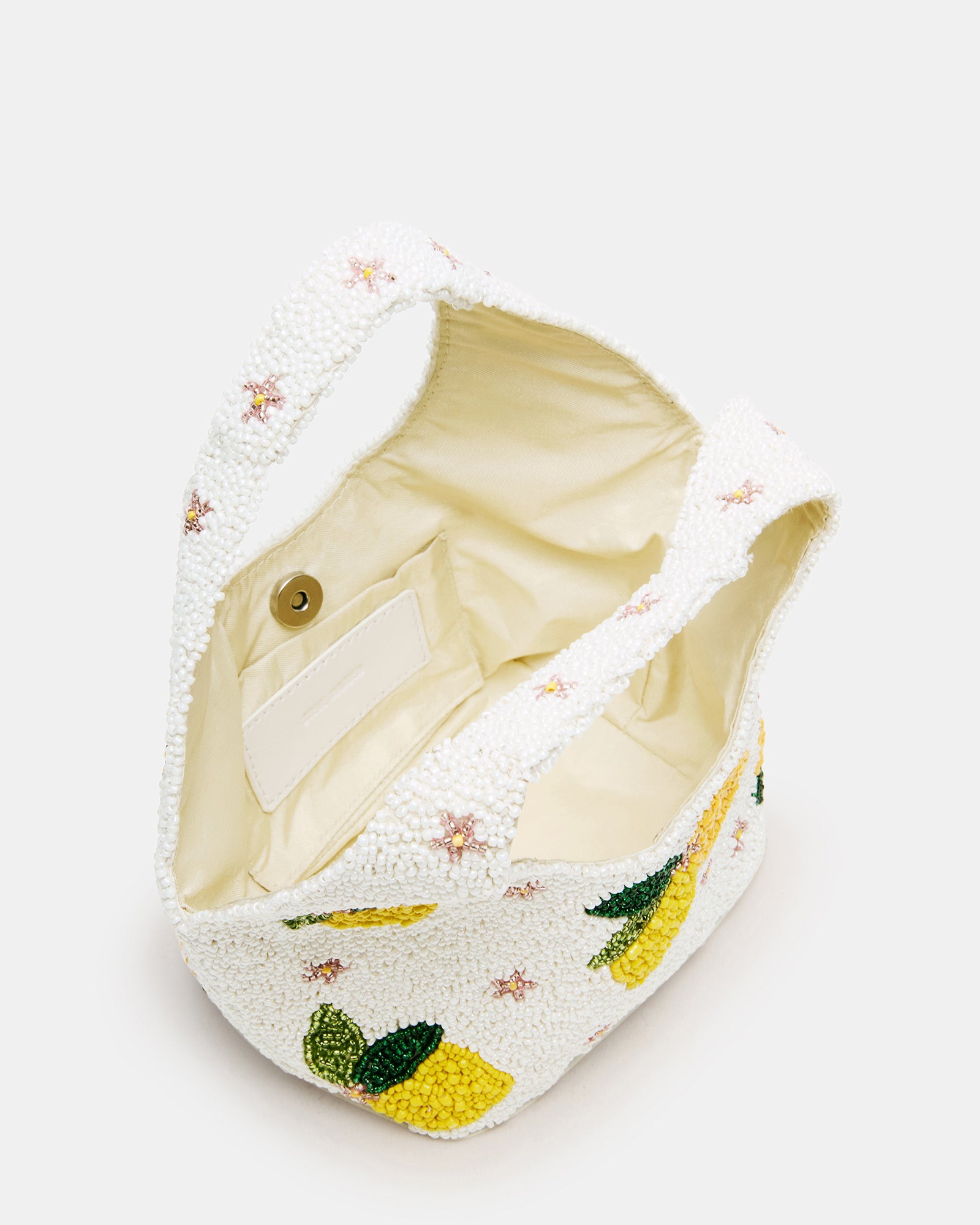 KINSLEY BEADED BAG LEMON