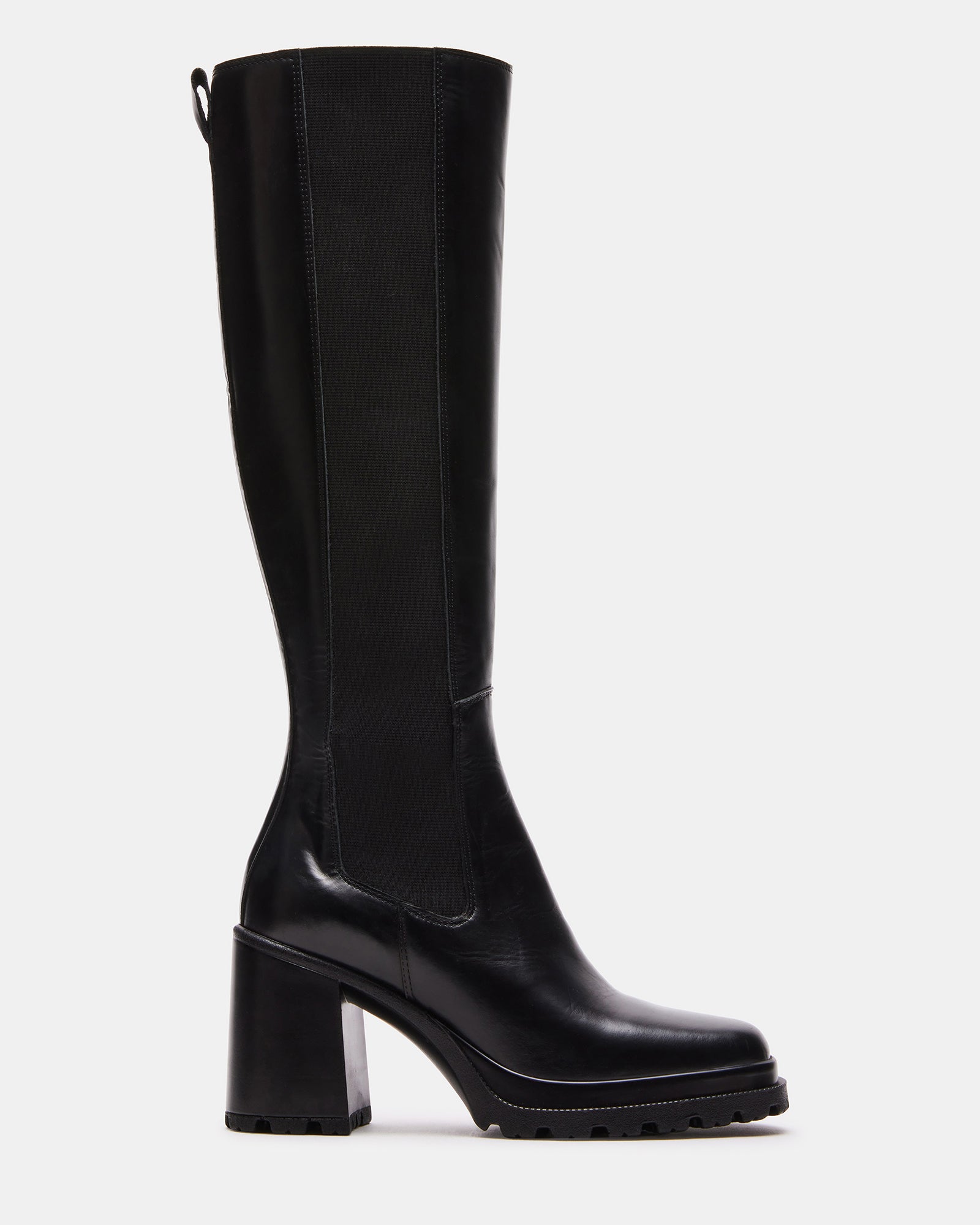 BERKLEIGH Black Wide Calf Knee High Boot