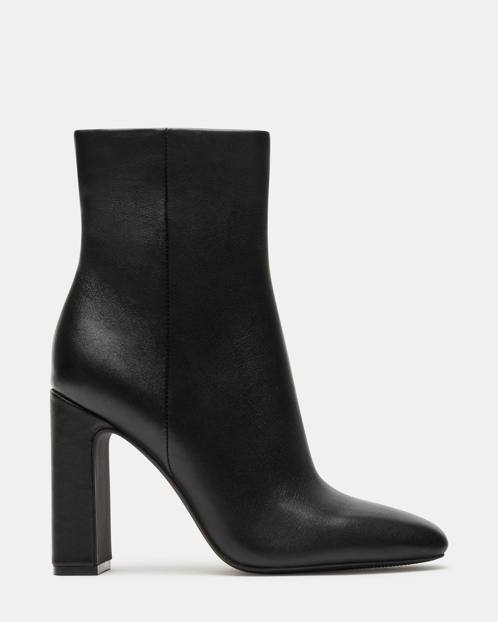 NICOLETTE Black Leather Pointed Toe Ankle Bootie