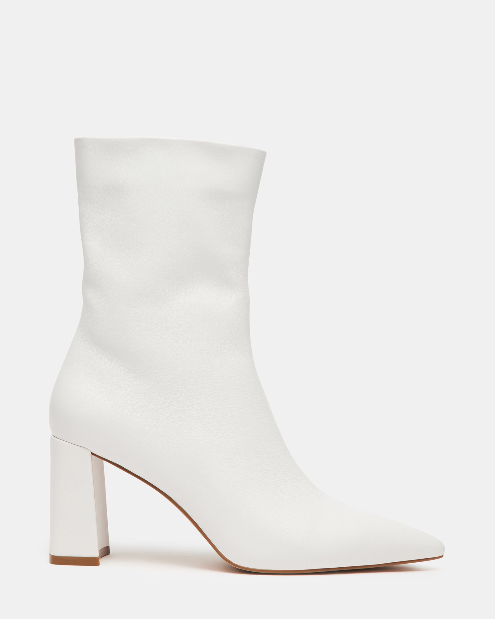 HUSH White Square Toe Bootie | Women's Ankle Boots – Steve Madden