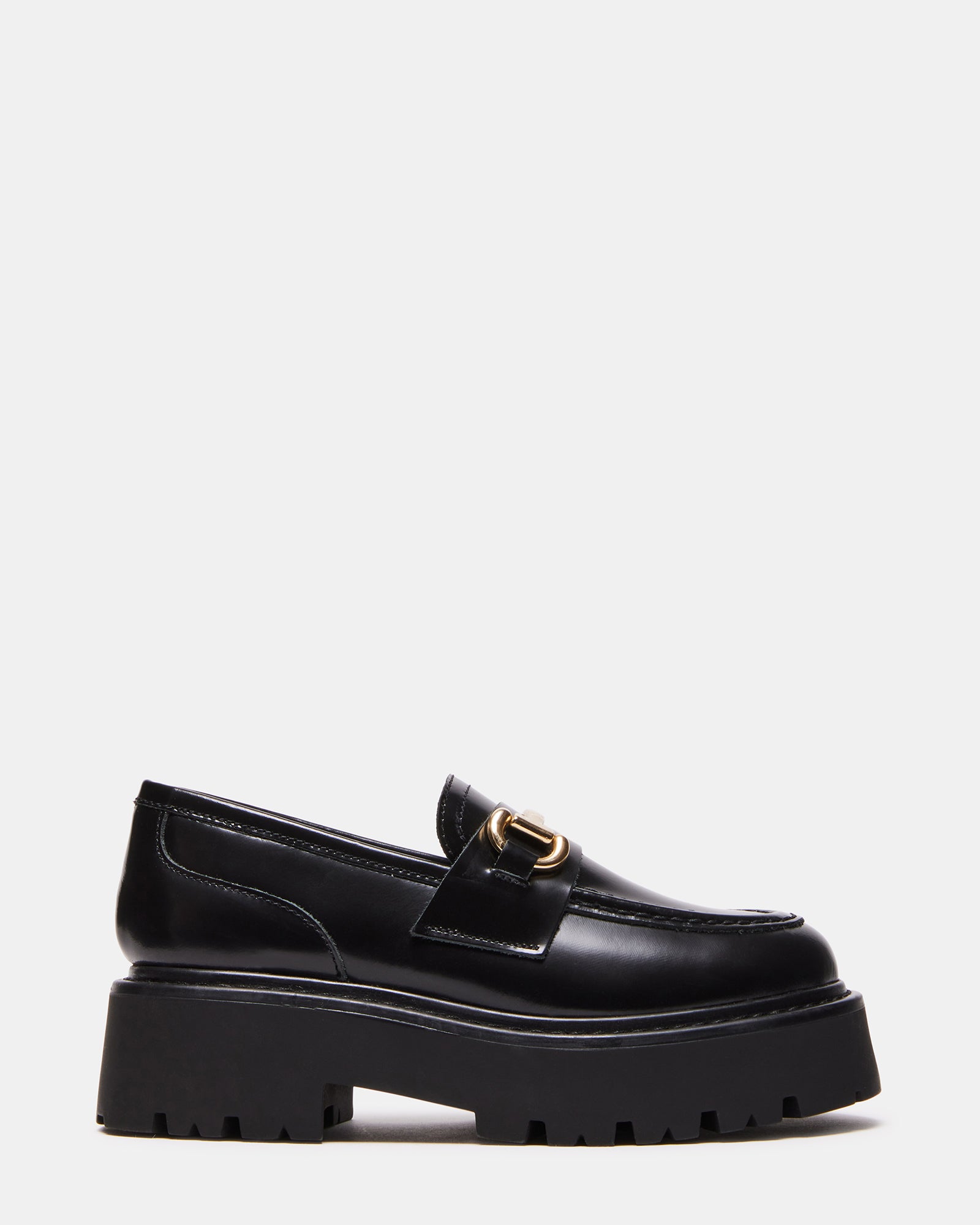 LAWRENCE Black Leather Slip-On Loafer
