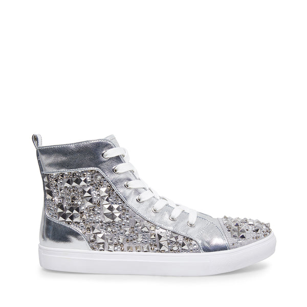 steve madden black and silver sneakers