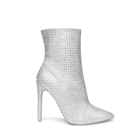 steve madden silver ankle boots