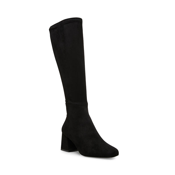 steve madden black suede knee high boots