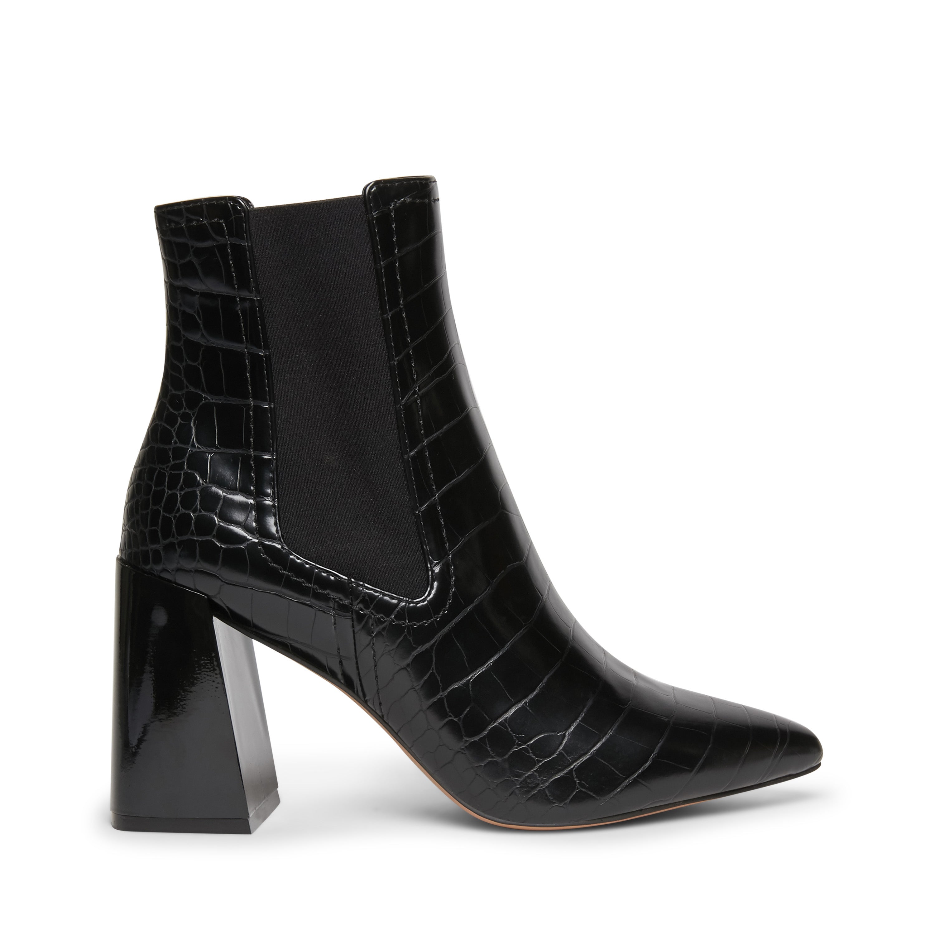 steve madden rouge black crocodile boots