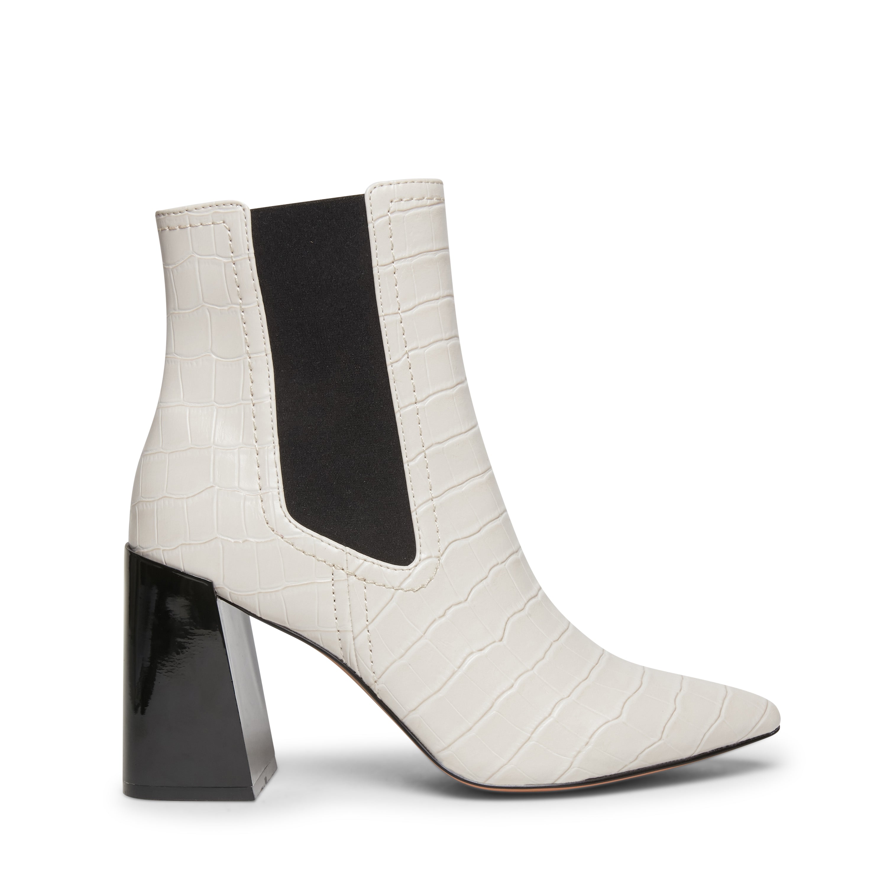 steve madden white ankle boots