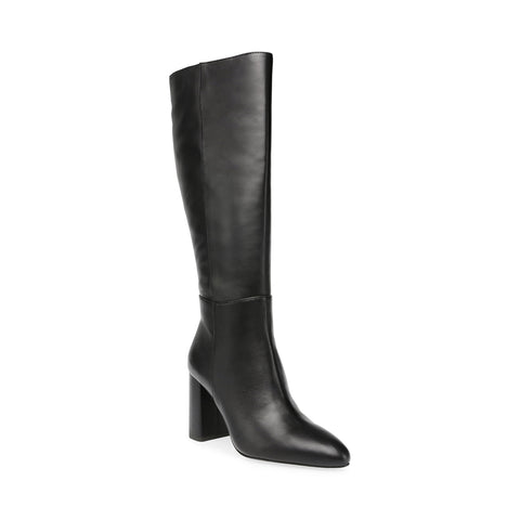 black leather steve madden boots