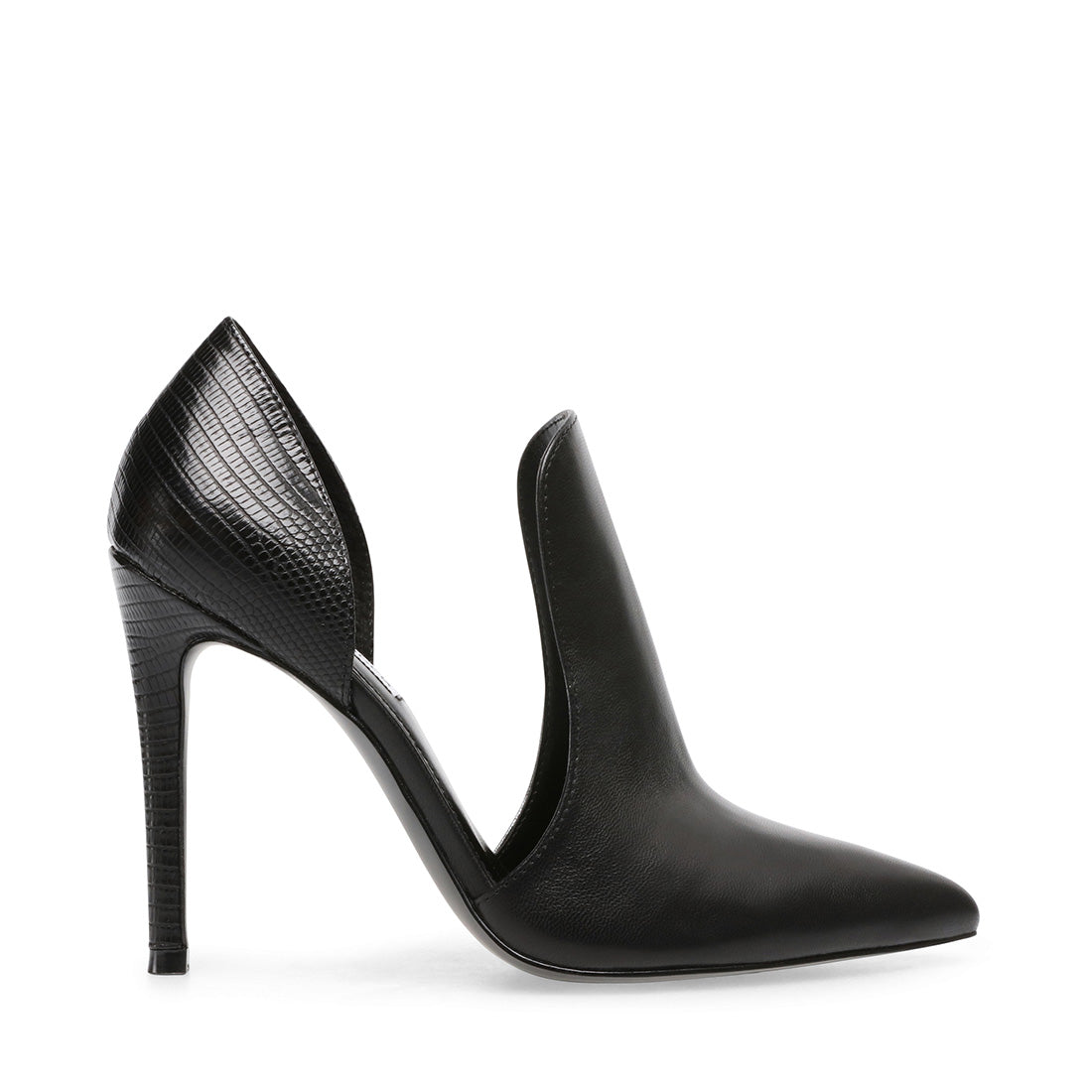 steve madden black leather pumps