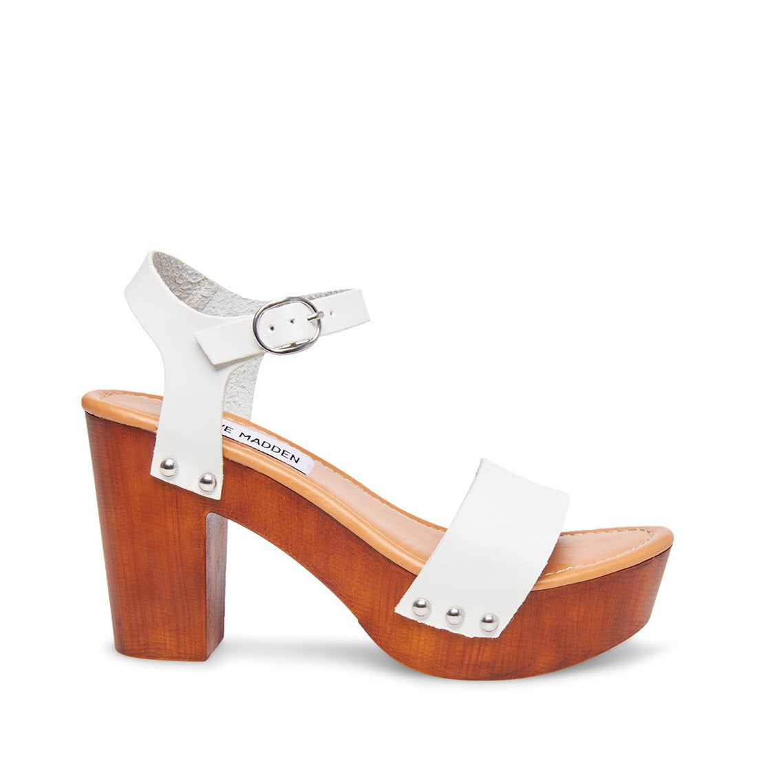 steve madden white platform heels