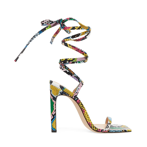multi color snake heels