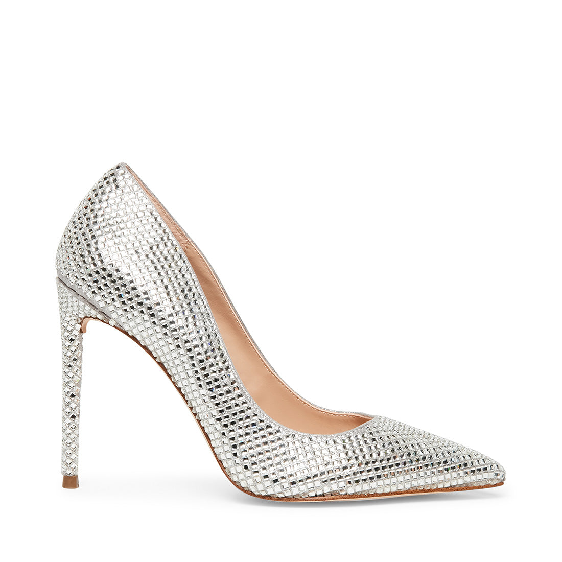 steve madden silver metallic heels