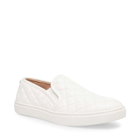 white steve madden slip ons