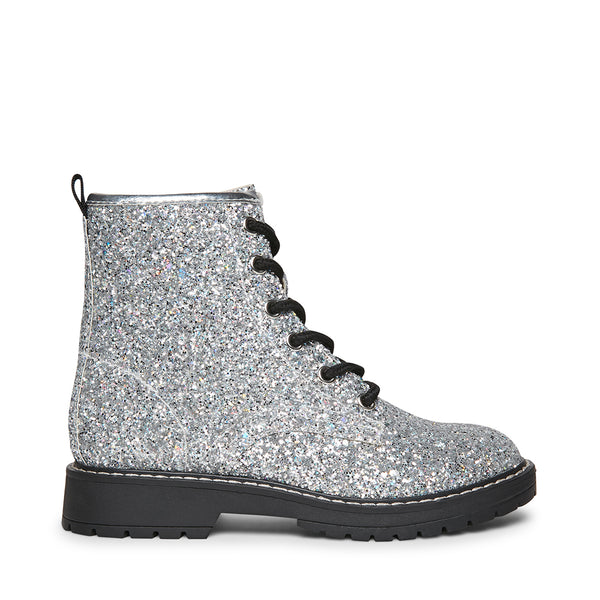steve madden silver glitter boots