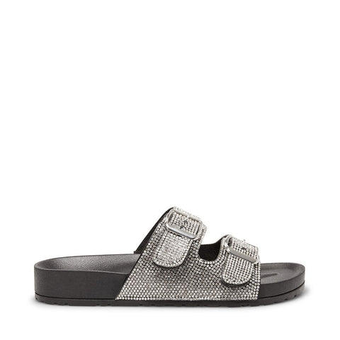 steve madden silver slides