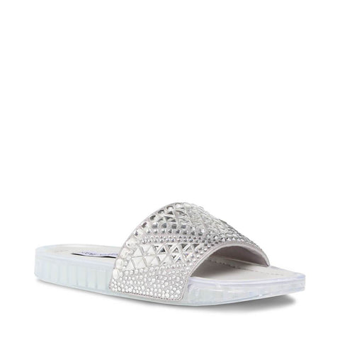 steve madden silver slides