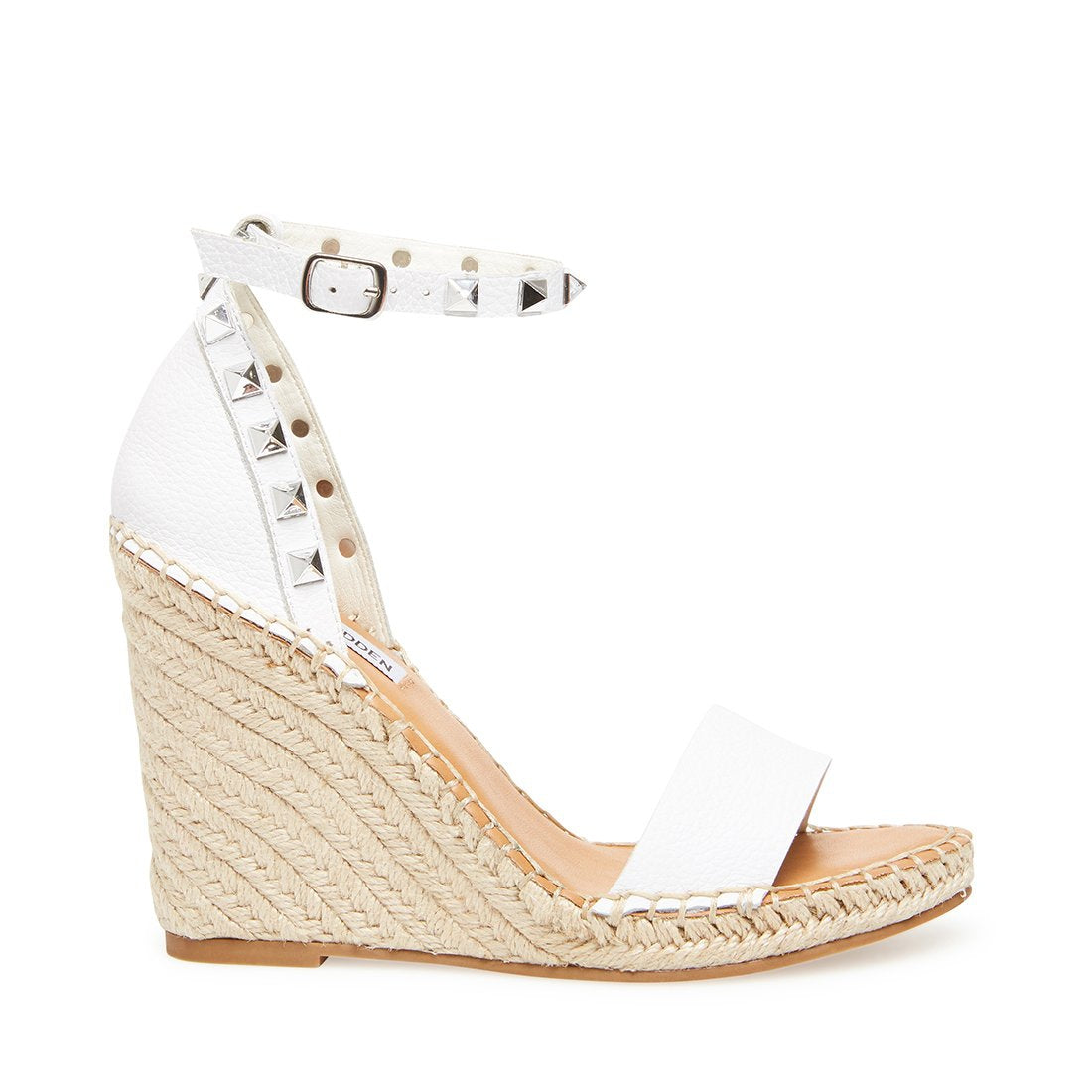 steve madden white wedges