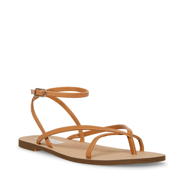 AMUSE Tan Strappy Sandal | Women's Sandals – Steve Madden