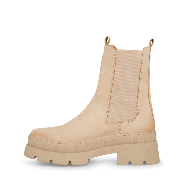 BARCLAY Beige Lug Chelsea Boot | Women's Booties – Steve Madden