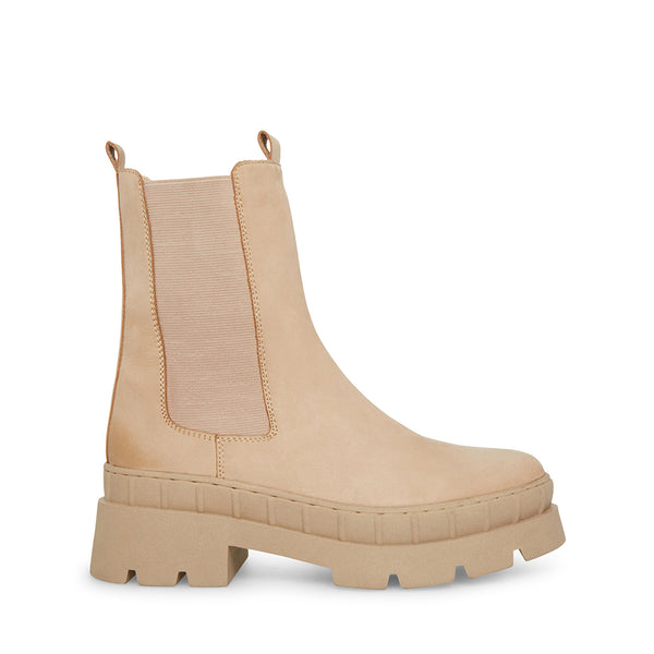 BARCLAY Beige Lug Chelsea Boot | Women's Booties – Steve Madden