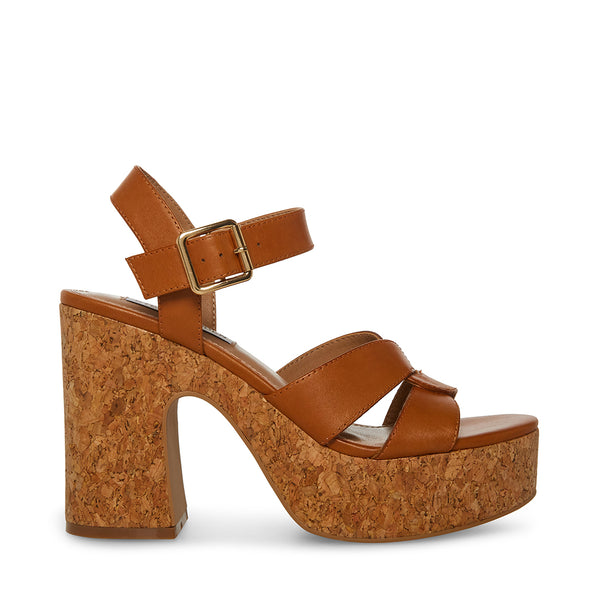 CARISMA Cognac Leather Platform Heel | Women's Heels – Steve Madden