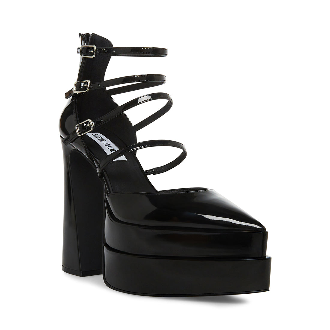 CLARA Black Patent Platform Heel | Women's Heels – Steve Madden