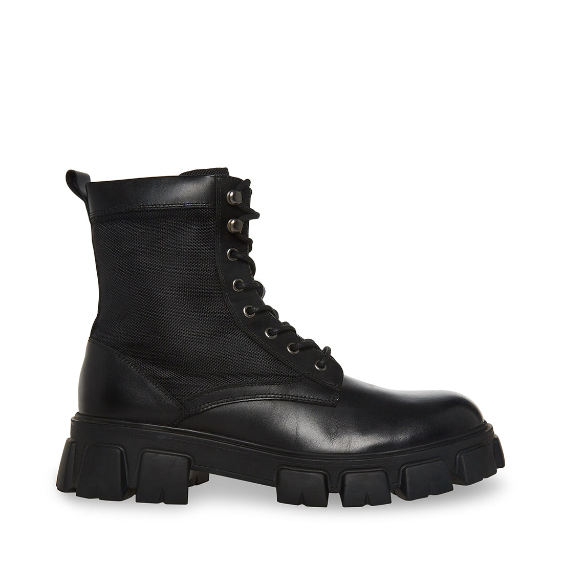 tugurio académico Elegancia CORTINA Black Leather Combat Boots | Men's Boots – Steve Madden