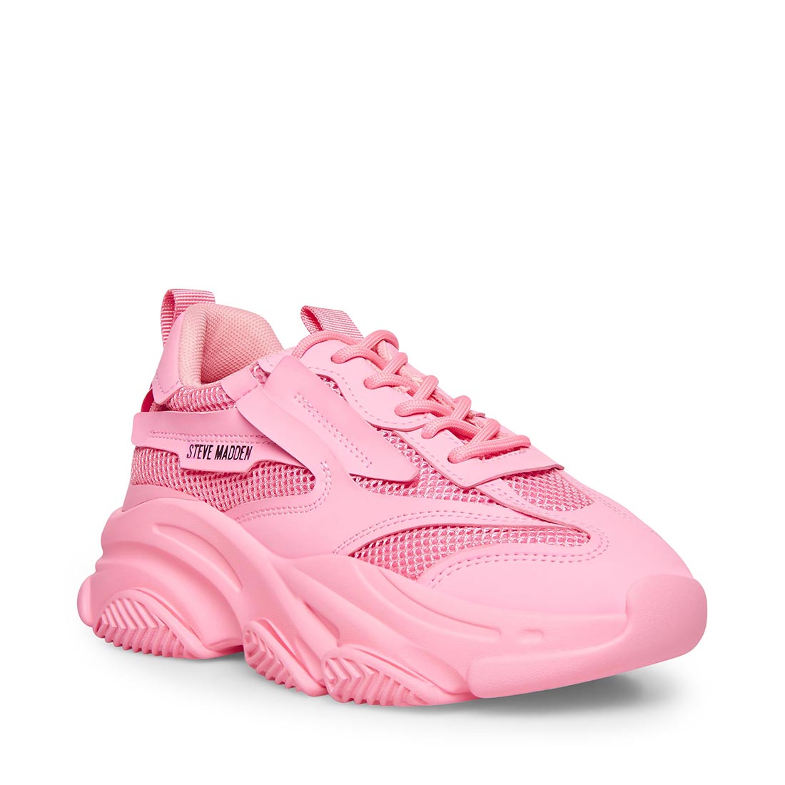 POSSESSION Hot Pink Platform Sneaker | Women's Lace Up Sneakers – Steve ...