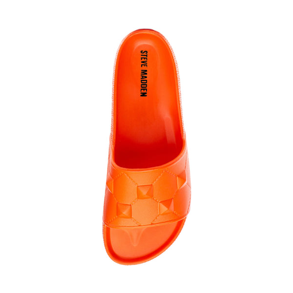 GABY Orange Slide Sandal with Studs | Women's Sandals – Steve Madden