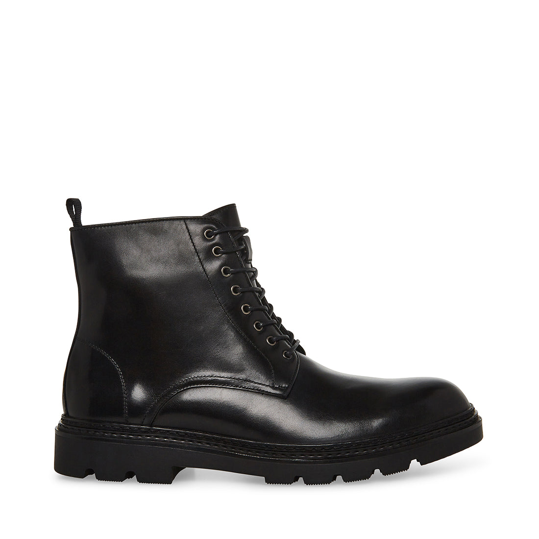 Aja Sinis zoo JESSEE Black Leather Lace-Up Ankle Boot | Men's Boots – Steve Madden
