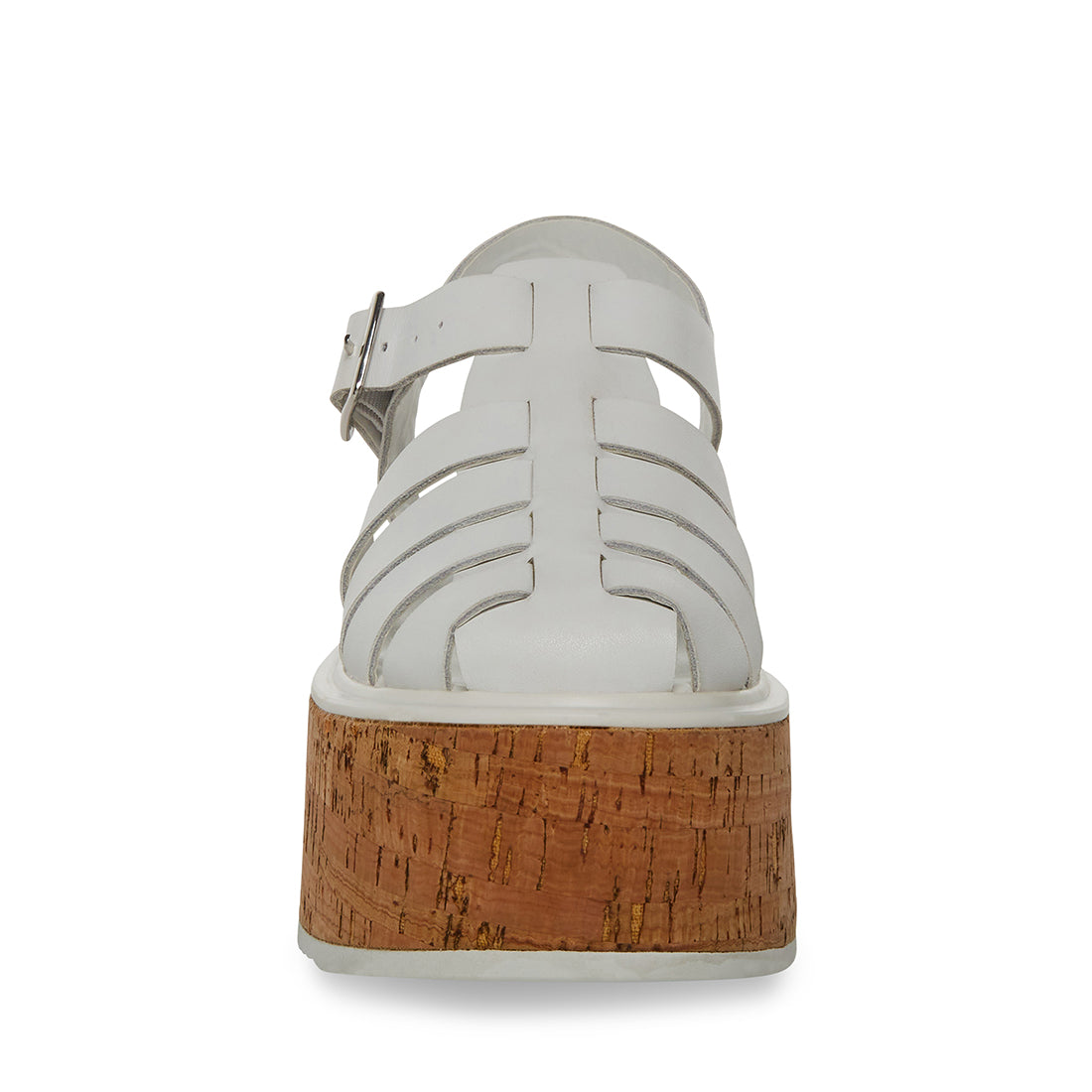 LAZLO White Leather Platform Fisherman Sandal | Women's Sandals – Steve