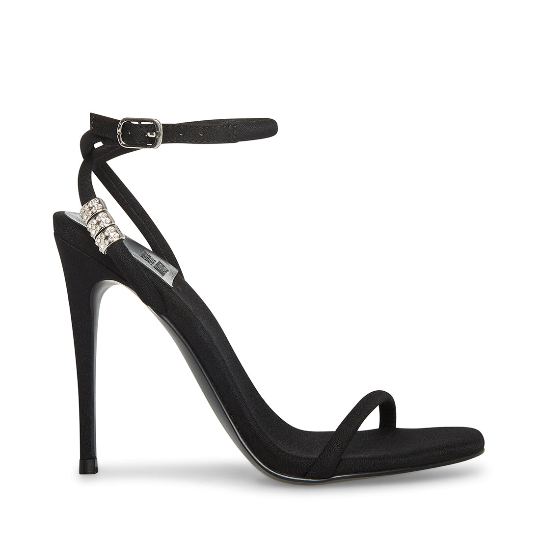 NADINE Black Strappy Heeled Sandal | Women's Heels – Steve Madden