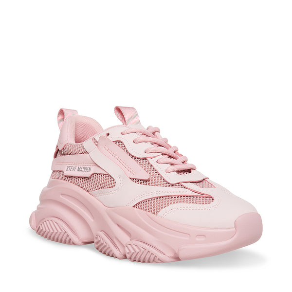 POSSESSION Dusty Pink Platform Sneaker | Women's Lace Up Sneakers ...