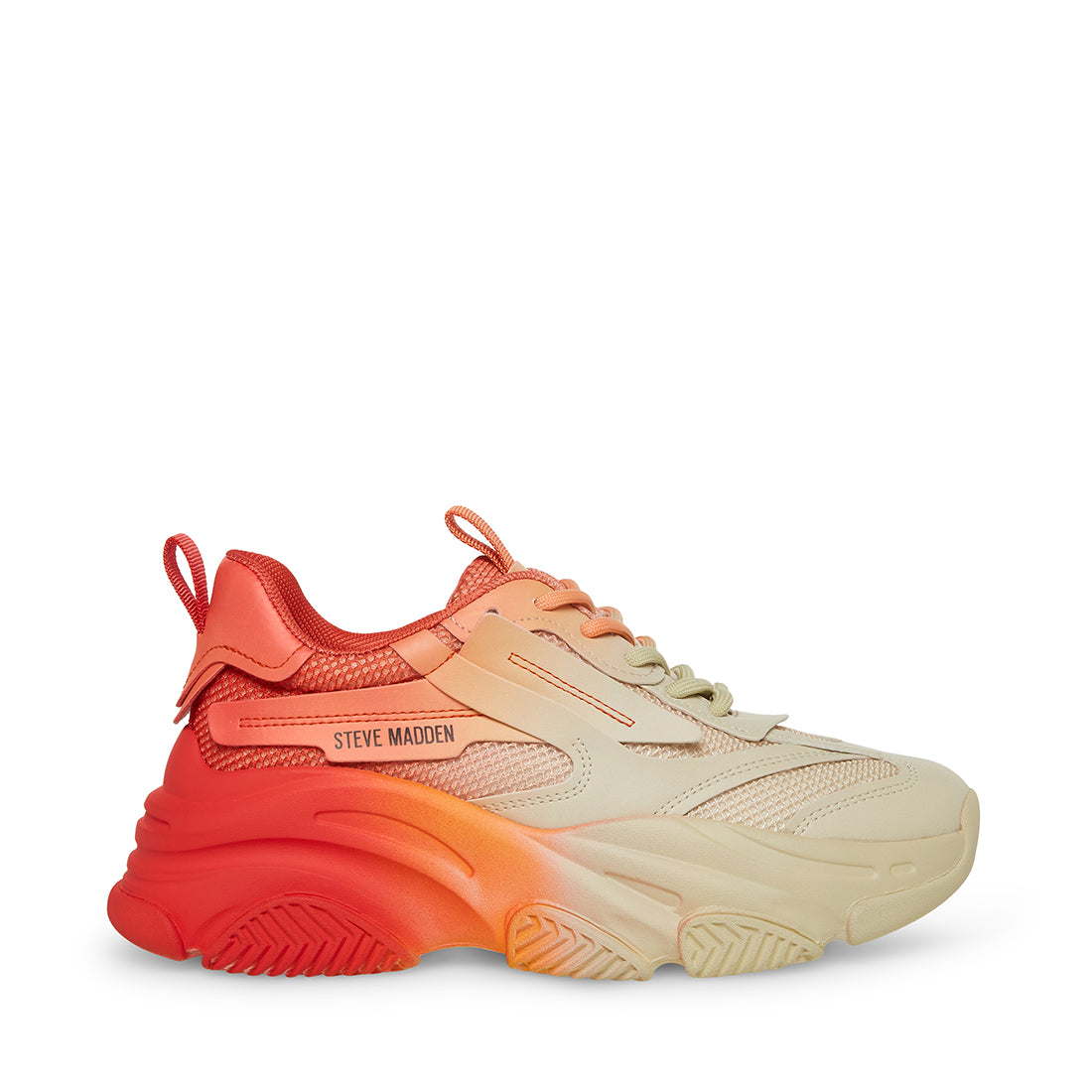 POSSESSION Orange Multi Platform Sneaker | Women's Lace Up Sneakers ...