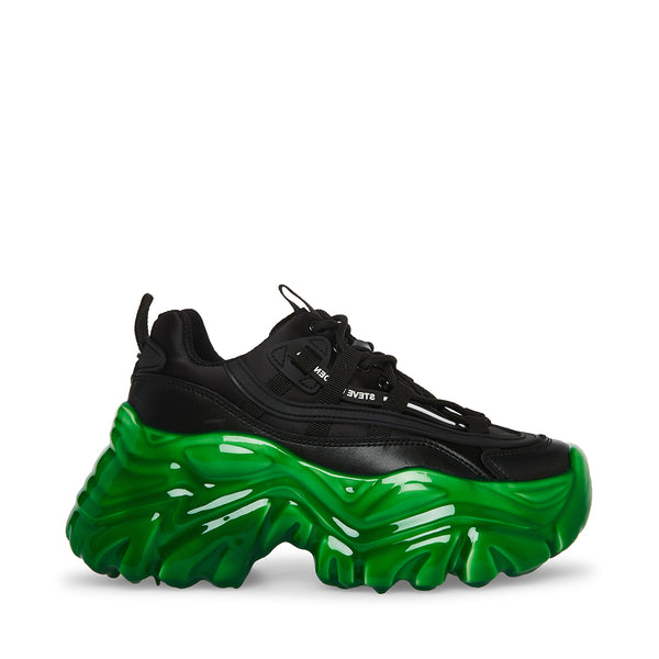 REVEL Black/Green Platform Lace Up Sneaker | Women's Sneakers – Steve Madden