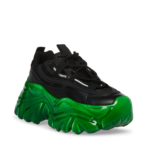 REVEL Black/Green Platform Lace Up Sneaker | Women's Sneakers – Steve Madden