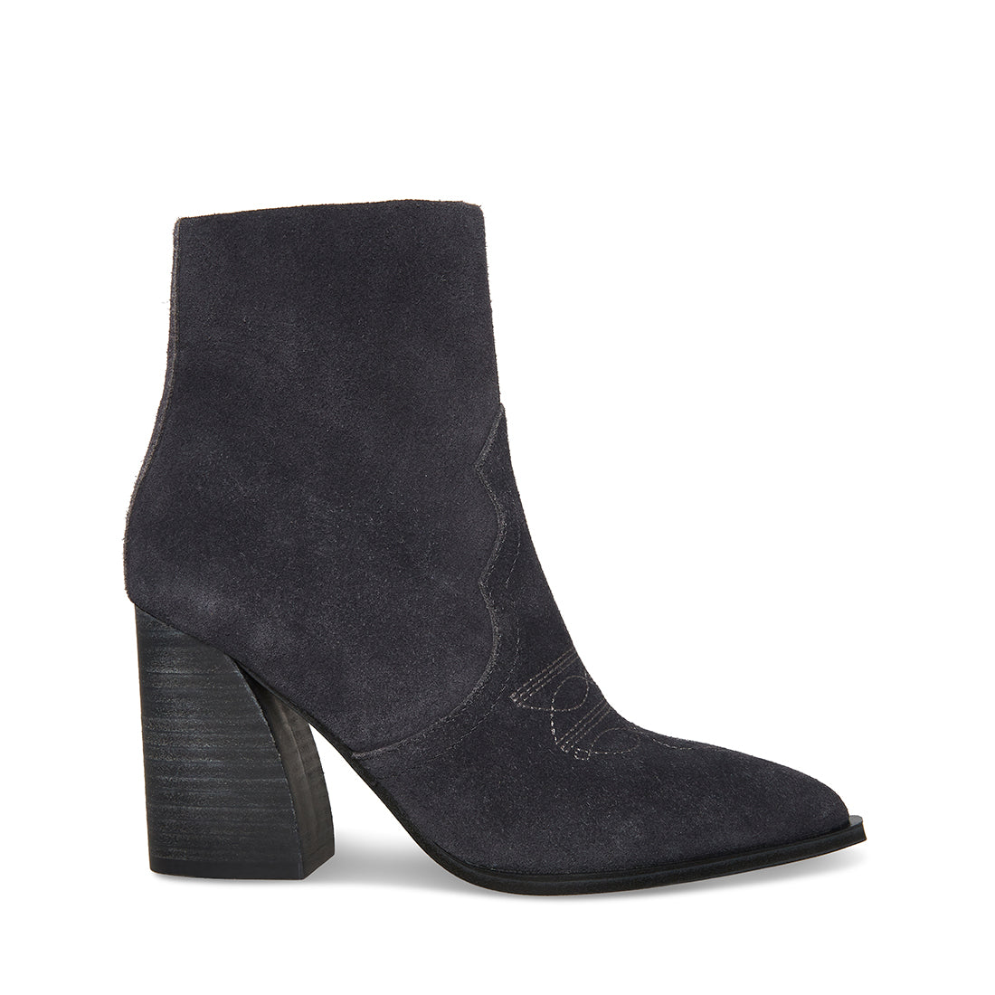 STABLE Dark Suede Western Booties | Women's Booties Madden