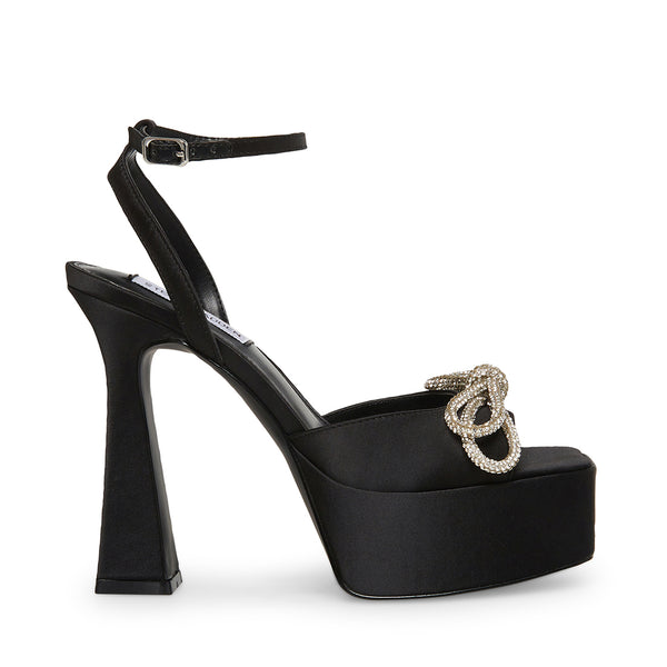 VICE Black Satin Square Toe Platform Heel | Women's Heels – Steve Madden