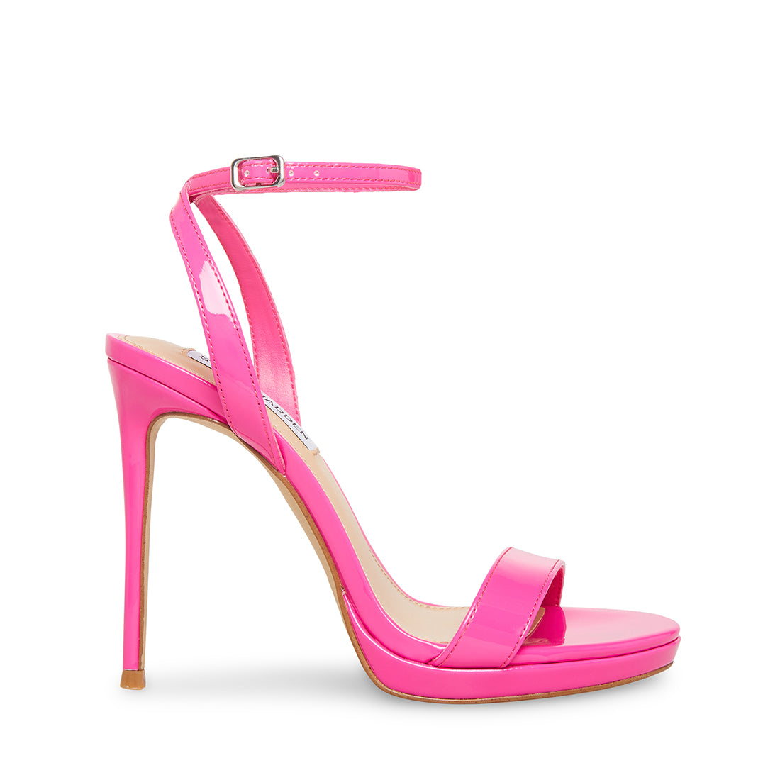 WAFER Fuschia Patent Strappy Heels | Women's Platform Sandals – Steve ...