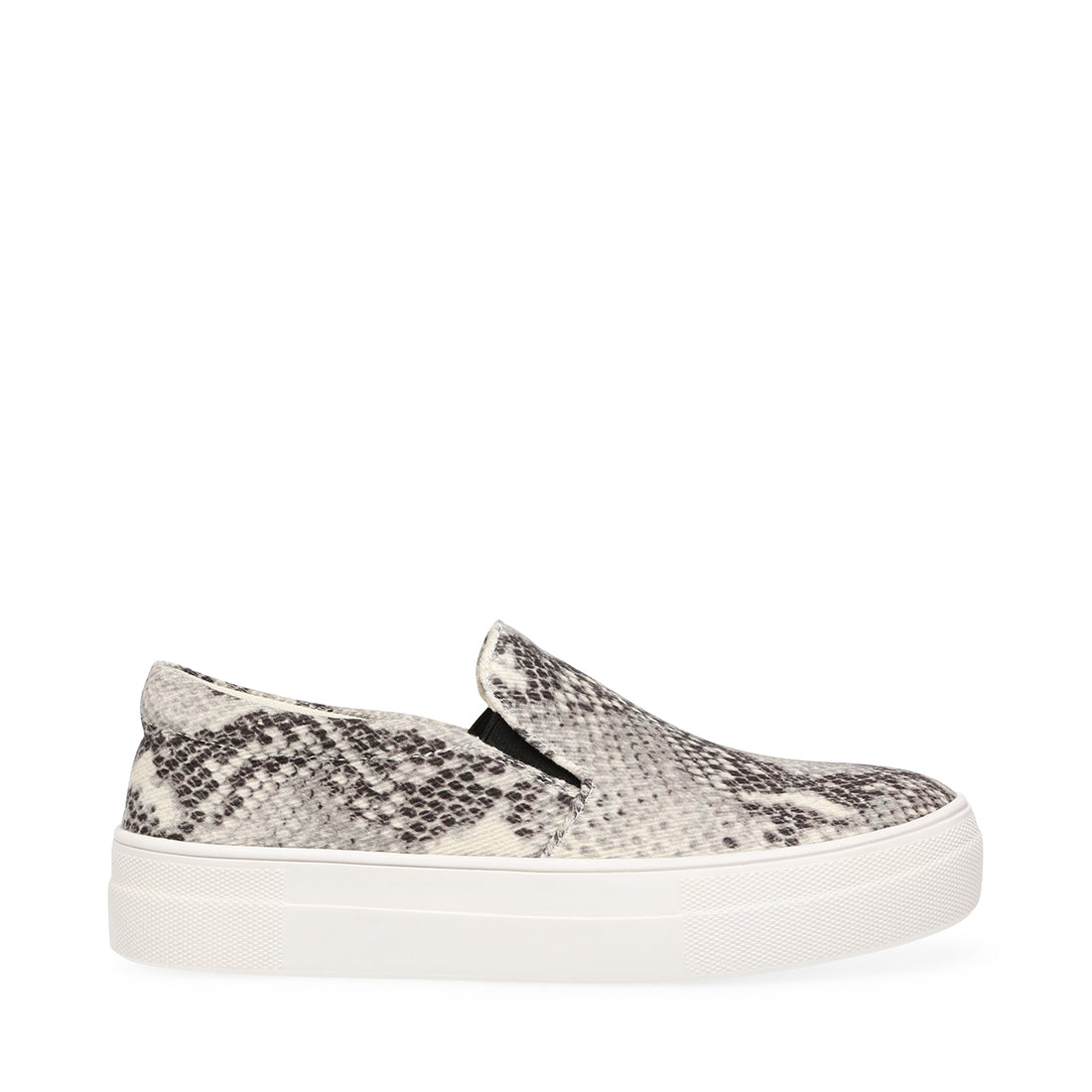 steve madden gills natural snakeskin slip on sneakers