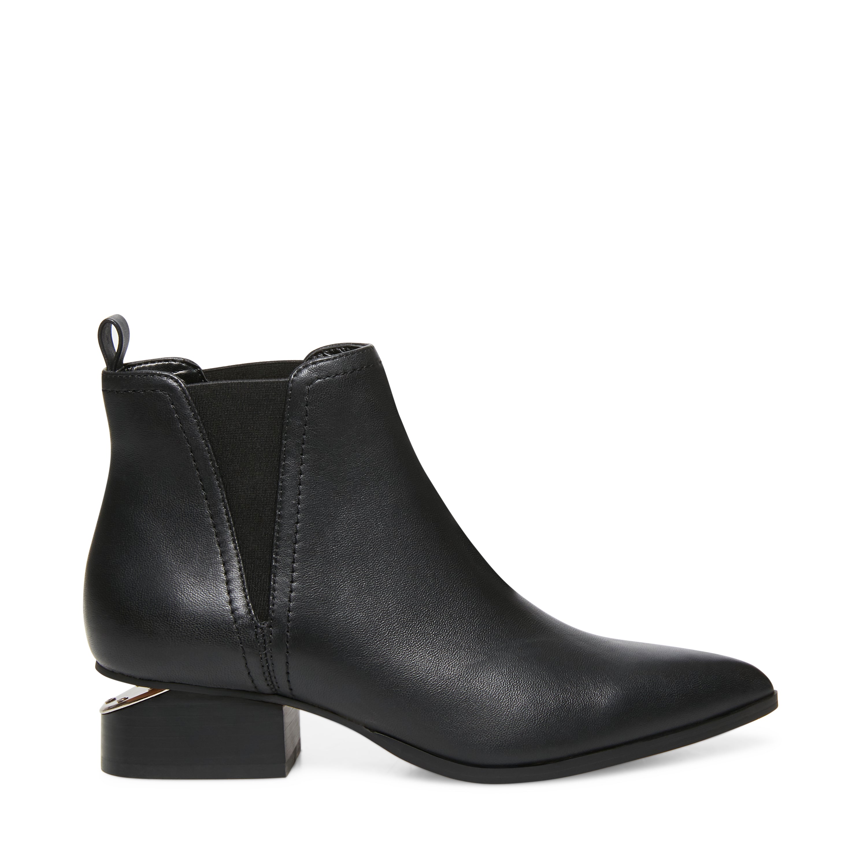 black leather steve madden boots