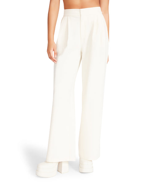 ISABELLA Pant Ivory | Women's Tailored Wide Leg Pants – Steve Madden