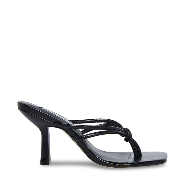 HALO Black Square Toe Stiletto Thong Sandal | Women's Heels – Steve Madden