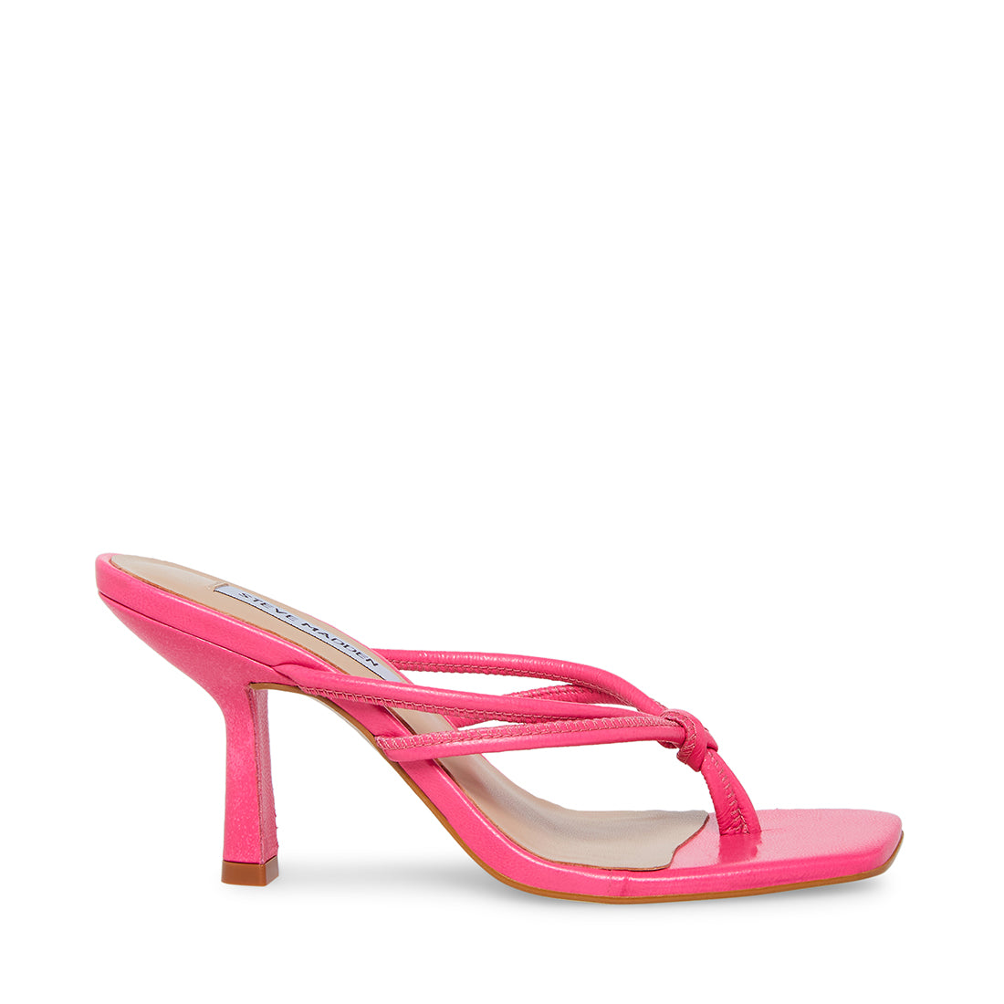 HALO Pink Square Toe Stiletto Thong Sandal | Women's Heels – Steve Madden