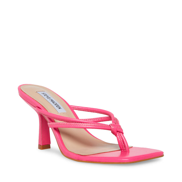 HALO Pink Square Toe Stiletto Thong Sandal | Women's Heels – Steve Madden