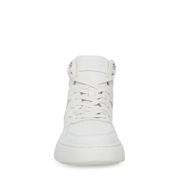 JORDEE White Leather High Top Lace Up Sneaker | Men's Sneakers – Steve  Madden