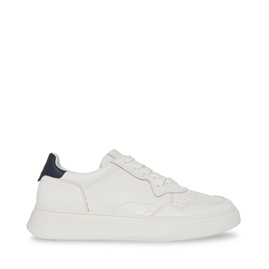 JORGEE White/Navy Leather Low-Top Lace-Up | Men's Sneakers – Steve Madden