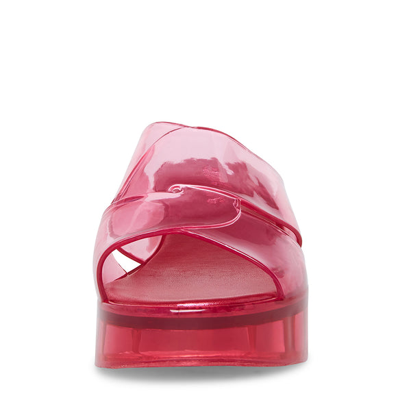 JOSIE Pink Jelly Platform Slide Sandal | Women's Platforms – Steve Madden